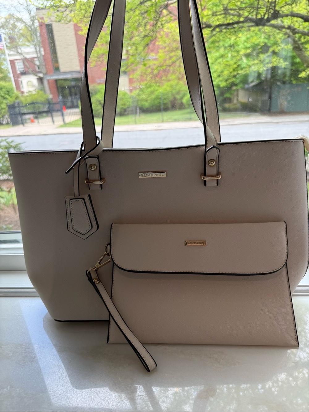 Elim&Paul creme tote bag set